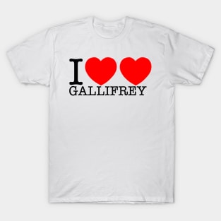 I LOVE GALLIFREY. DOCTOR WHO 2-HEARTED DESIGN T-Shirt